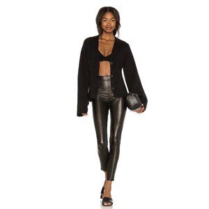 Spanx Leather Like Ankle Skinny Pants Leggings High Rise Waisted Slim Trousers